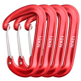 TRIWONDER Carabiner Clips Heavy Duty 12kN Small Carabiners for Hammock Keys Dog Leash Harness Camping Hiking (12KN Wire Gate - 4