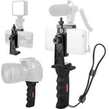 Vlogging Holder, Cell Phone Camera Handle Grip Stabilizer, Ergonomic Phone Video Stabilizer, Handheld Selfie Stick Smartphone Ho