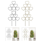 Merishopp 2 Pieces Plant Trellis Metal Garden Trellis For Potted Plants Pothos Jasmine Black
