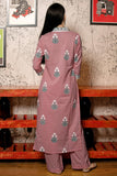 Anni Designer Women'S Rayon Viscose Floral Regular Kurta With Pant & Dupatta (Belagavi Mustard_Purple_Xx-Large),Purple,2XL,Rayon,Regular,