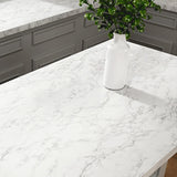Stickyart 36x160 Large Wide Grey White Marble Contact Paper for Countertops Waterproof Matte Granite Wallpaper Peel and Stick Th