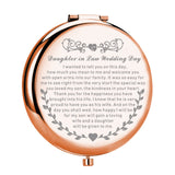 UJIMS Daughter in Law On Your Wedding Day Compact Mirror Marriage Gift for Bride Wedding Gift from Mother in Law (DaughterinLawW
