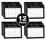 2026 Scrapbook Calendar Minis (12-Pack), Tear off Refill Pads for Scrapbooking, Crafts, Manual Projects, 2.25 x 3 Inches for Fri