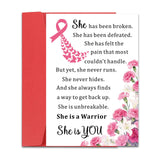 Breast Cancer Gifts for Woman Cancer Survivor Encouragement Card with Pink Ribbon Cancer Support Comfort Get Well Soon Greeting