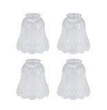 Aspen Creative 23059-4 Transitional Clear & Sandblasted Ceiling Fan Glass Shade.2-1/8Fitter.Size:4-7/8D x 5H.4Pcs/Pack