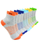 Neska Moda Boys & Girls Pack Of 5 Pair Cotton Ankle Length Socks For 11 To 15 Years (Grey,Yellow,Sky Blue,Orange)Sk1143, Assort