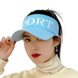 Alexvyan Open Head Sun Visor Sport Ponytail Adjustable Summer Cap Sunvisor, Uv Protection Cap For Golf Tennis Cricket Cycling Ru