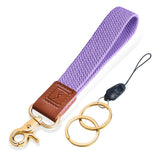 Fishent Stretchy Wristlet Keychain,Braided Cute Wrist Lanyards for Keys, Key Chain Holder for Women Men, Wrist Strap Keychain fo