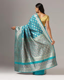 Leriya Fashion Saree For Women | Golden Saree For Women | Cotton Silk Saree For Women | (Blue)