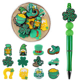 SALUOKE 12pcs St. Patrick's Day Silicone Focal Beads for pens