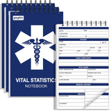 gisgfim 4Pcs EMT First Responders Vital Statistics Notepad EMS Field Notebook EMS Notepad EMT Paramedic Gear 6x3.75Inch Medical