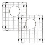 2 Pack Sink Protectors for Kitchen Sink, 14.37'' x 12.5'' Stainless Steel Grate With Rear Drain Hole