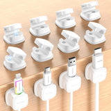 12-Pack Magnetic Cable Clips Cord Organizer-Cable Smooth Adjustable, Rocoren Desk Cable Management Accessories,Cable Holder Clip