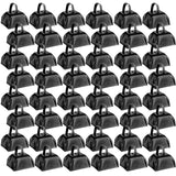 Yeshone 48 Pcs Metal Cowbells with Handles Loud Noise Makers Small Hand Percussion Cowbells for Football Events, Wedding, Gradua