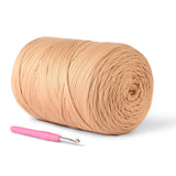 (800g/228yds) T Shirt Yarn, Soft Tshirt Yarn for Crafts and DIY Knitting Crocheting Cloth/Bag/Basket/Coaster, 100% Polyeste Elas