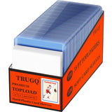 TRUGQ 200 Card Sleeves Top Loads for Cards,3X4Baseball Card Protectors,Toploaders Hard Plastic for Trading Game Sports Football