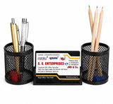 panku Iron Pen Stand With Card, Pancil, Pen Holder For Office Desk/Study Table (Pack of 1)