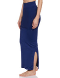 Clovia Womens Petticoat Style Saree Shapewear With Side Slit (Sw0023P08_Blue_L)