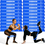 Deekin 20 Pcs Resistance Bands Resistance Loop Exercise Bands Exercise Equipment Elastic Drap Ring for Women and Men Home Fitnes