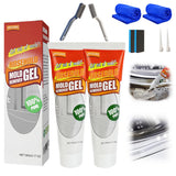 2PCS Nexa Remover Gel,Nuroclean Remover Gel with 2PCS Hard Bristle Crevice Cleaning Brush,Suitable for Grout, Refrigerator, Bath