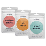 Kind Patches Trio - Unpuff, MB, and Berberine Patches - Vegan, Cruelty Free, Latex Free - 3 Pack, 90 Count
