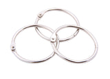 BAU31445 Binder Rings, 11/2 Diameter, Snap Closure, 4/BG, Silver