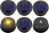 Solar Light Replacement Top Parts 6 Pack(Top Size 3.31 inch,Bottom Size 2.83 inch),7 Lumens Lantern Lids Waterproof Replacement