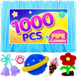 Eppingwin 1000pcs Pipe Cleaners, Light Blue Pipe Cleaners Craft Supplies,Chenille Stems for DIY Arts Crafts Project(Light Blue)