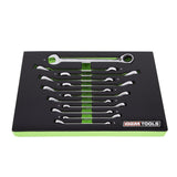 OEMTOOLS 23988 Ratcheting Wrench Set, 12Pc Metric Wrench Set, Ratchet Wrench Offset Jaw for Tight Spaces, Chrome Vanadium Steel