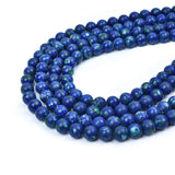 HAAMIIQII 8mm Lapis Lazuli Round Stone Spacer Beads, Loose Gemstone Beads for Jewelry Making, DIY Bracelet, Necklace, Healing Cr