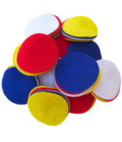 Playfully Ever After Blue, Red, White & Yellow Craft Felt Circles (2.5 Inch 48pc)