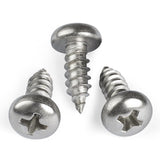 BNUOK #6 x 3/8 Inch Pan Head Wood Screws, Phillips Drive, Stainless Steel 304 (18-8), Self Tapping for Wood, Sheet Metal Screws,