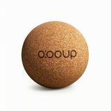 Ecomistiq HighDensity Cork Massage Ball Spherical Fascia Release Ball Textured Exercise Aid Logo Printed For Mindful Movement P