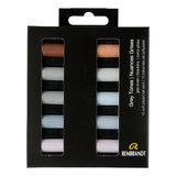 Rembrandt Soft Pastel Micro Set, 10-Piece Half Sticks, Grey Tones Selection