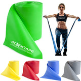 Starktape Resistance Bands 16 Yard Professional Bulk NonLatex Free Elastic Exercise Fitness Workout Band for Upper Lower Body,