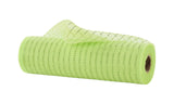 Apple Green 10.25 Fine Weave Metallic Deco Poly Mesh for Wreaths, Bows, Crafts, and Decorations - 10 Yards (Apple Green, Lime Fo