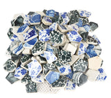 Lanyani Mixed Vibrant Color Broken Ceramic Tiles for Crafts Mosaics, Polished China Tile Scraps, 11x11 inches