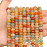 BONNY BOXX 1 Strand Natural 5 * 8mm Mix Color Aventurine Rondelle Beads, Natural Abacus Disk Stone Beads Loose Spacer Gemstone f