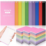 Watersay 30 Pack Blank Pocket Notebooks 3x5 Mini Spiral Sketchbook,Rainbow