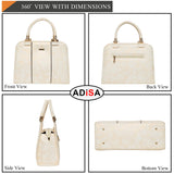 Adisa Two Tone Handbag Shoulder Bag For Women And Girls With Sling Belt (Off White),Off White,,B0C6MBSP9Y