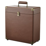 Costravio Vinyl Record Storage Case with Lock Record Organizer Box for 7/10/12 Inch 30 Single Records Water Resistant Collapsibl