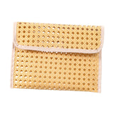 Zoomella Rattan Clutch Purse Fashion Versatile Summer Shoulder Bag For Holiday Picnic White