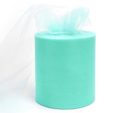 6 x 200 Yards Aqua Blue Tulle Fabric Rolls, Blue Spool Tulle Ribbon for DIY Tutu Skirt Wedding Decoration Baby Shower Birthday P