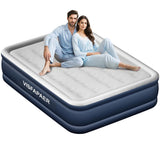 Air Mattress Queen with Built in Pump Raised, 18'' High Inflatable Mattress Electric Blow Up Mattress Fast Blow Up Bed Tall Comf