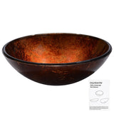 Aquaterior Tempered Glass Bathroom Vessel Sink Artistic Round Vanity Bowl Basin Spa Arts & Crafts