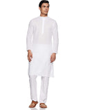 Manyavar Men's Cotton Kurta & Pyjama Set, White - XX-Large (M201002-101)