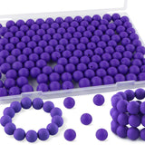 Kovict 145pcs Silicone Beads, 15mm Silicone Beads for Keychain Making, Pens Bracelet Necklace DIY Crafts(Deep Purple)