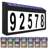 IVWVI Solar Address Sign, Lighted Address Plaque Outdoor Waterproof, Illuminated RGBW Color Address Numbers, House Numbers for H