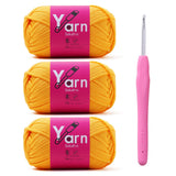 Sekafris Crochet Yarn with Cotton Yarn for Crocheting - Beginner-Friendly with Easy-to-See Stitches - Chunky Cotton-Nylon Blend