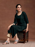 Libas Women'S Viscose Rayon Woven Design Straight Kurtas (29237O_Green Green L